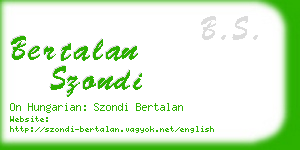 bertalan szondi business card